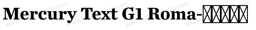 Mercury Text G1 Roma字体转换